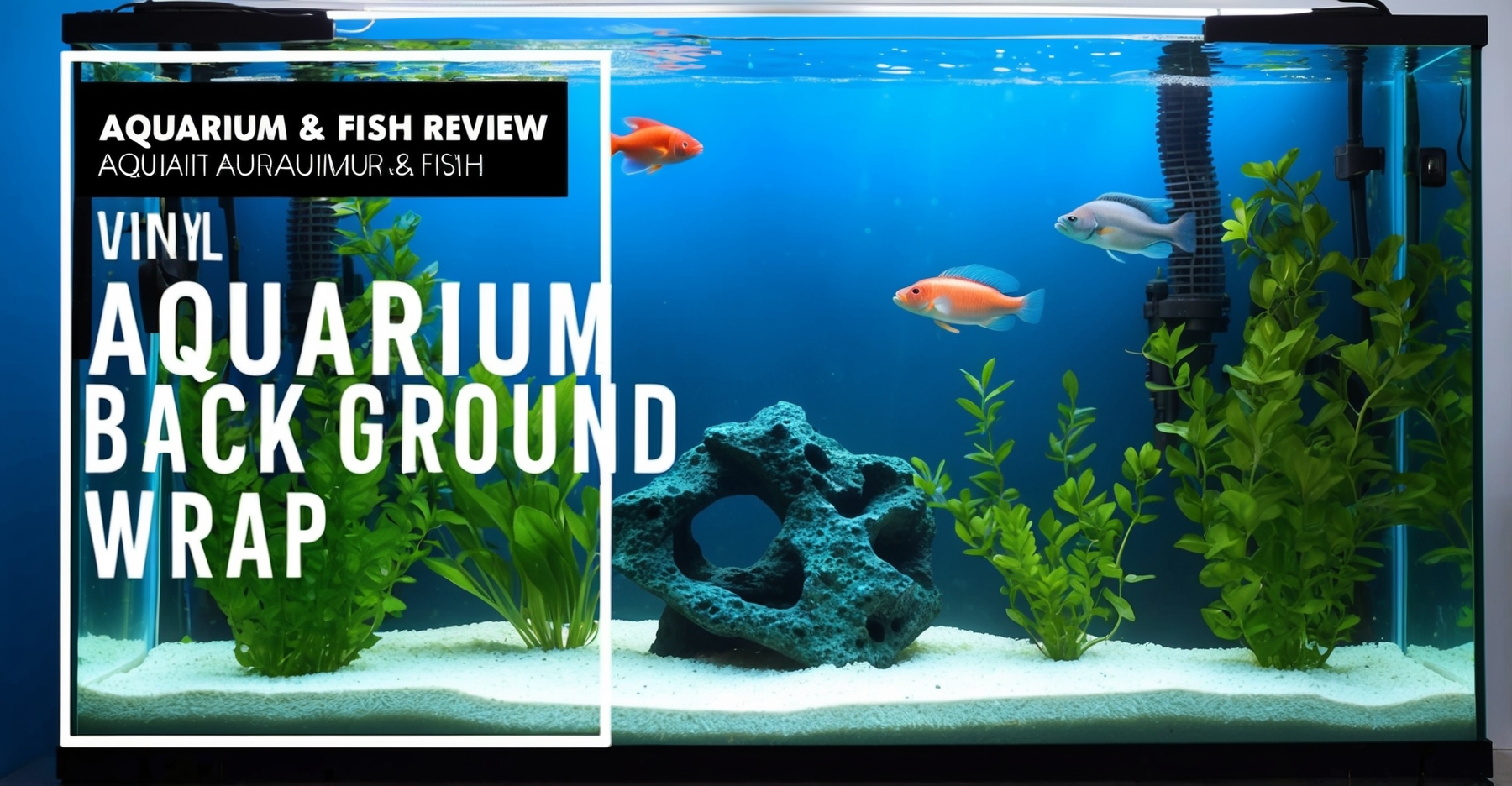Aquarium Vinyl Background Wrap Installation
