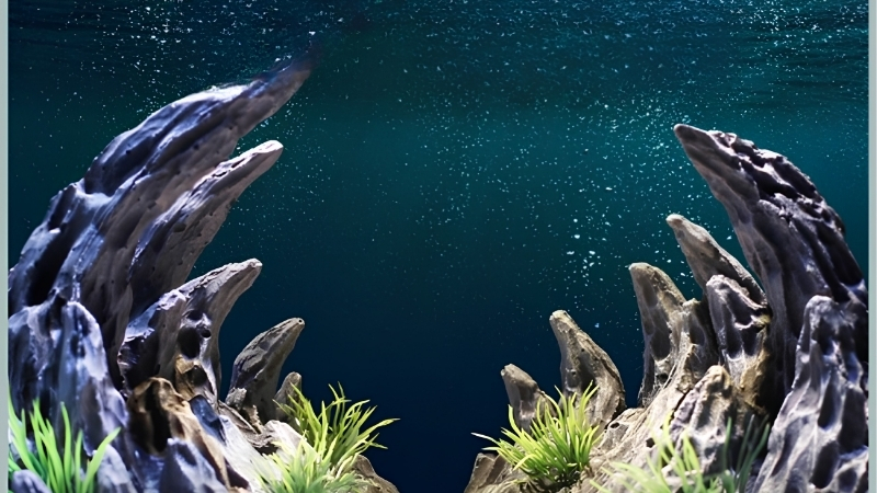 best large aquarium waterfall rockery ornament