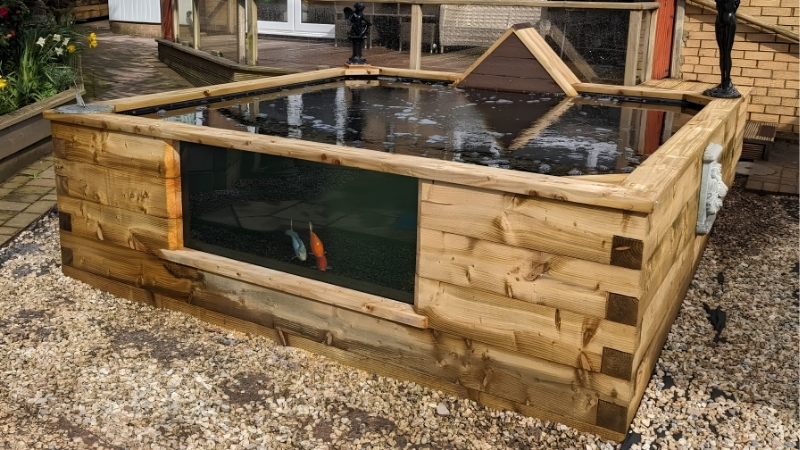 best transparent fish pond with observation window